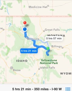 Today's travel route.